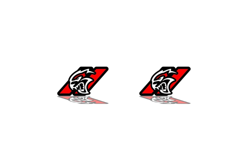 Dodge Emblem & Badges set with Hellcat + Dodge logo Dodge emblems decoinfabric