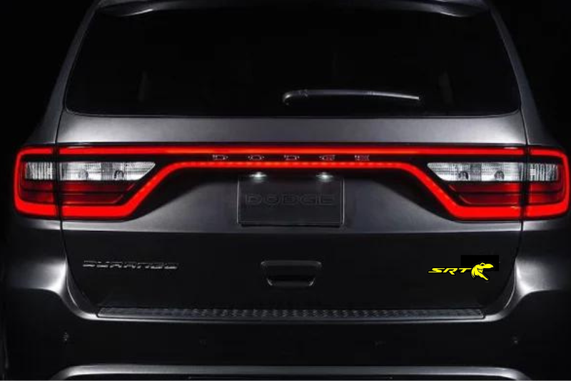 Chrysler tailgate trunk rear emblem with SRT + Tirex logo - decoinfabric