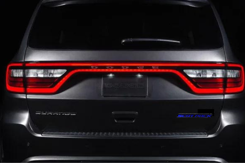 Dodge tailgate trunk rear emblem with Scat Pack logo Dodge emblems decoinfabric