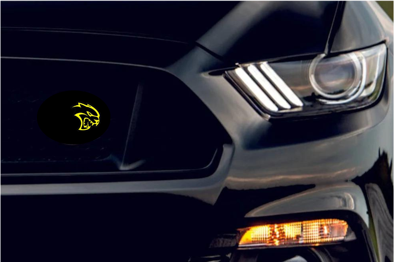 Chrysler Radiator grille emblem with Hellcat logo