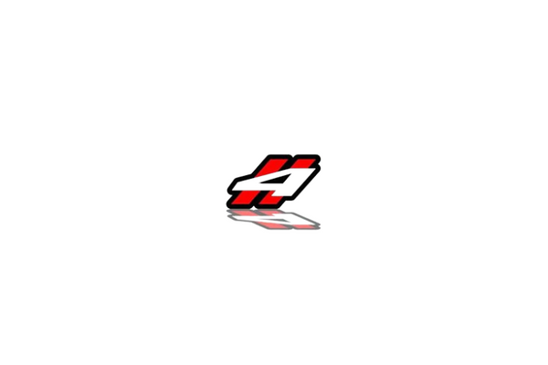 Radiator grille emblem with 4WD logo