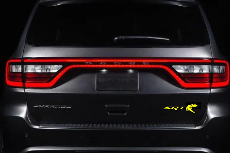 Dodge tailgate trunk rear emblem with SRT + Tirex logo Dodge emblems decoinfabric