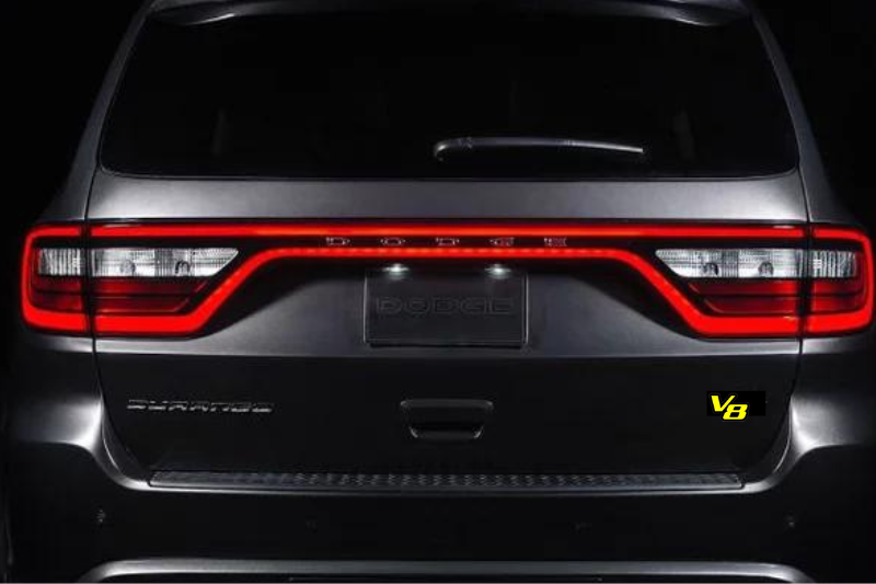 Dodge tailgate trunk rear emblem with V8 logo