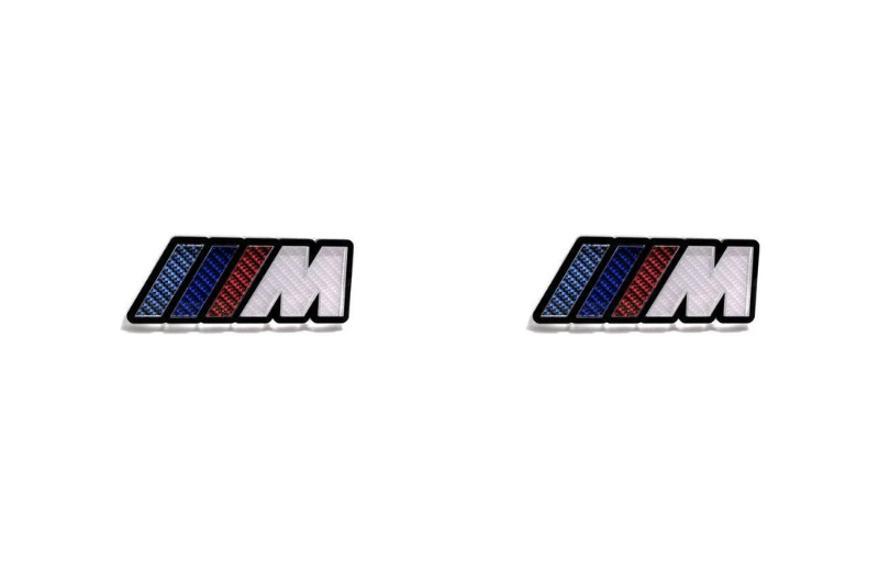 BMW emblem for fenders with M logo (type Carbon) fender decoinfabric