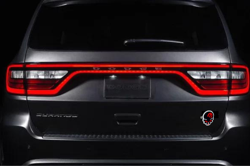 Dodge tailgate trunk rear emblem with Mopar Skull logo (type 2) Dodge emblems decoinfabric