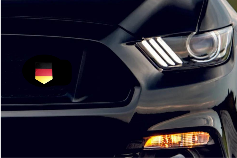 Radiator grille emblem with Germany logo