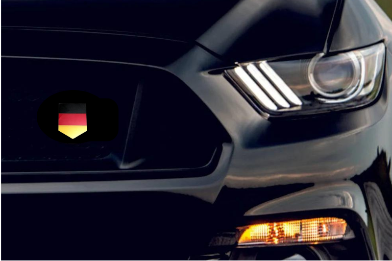 Radiator grille emblem with Germany logo Custom design emblems decoinfabric