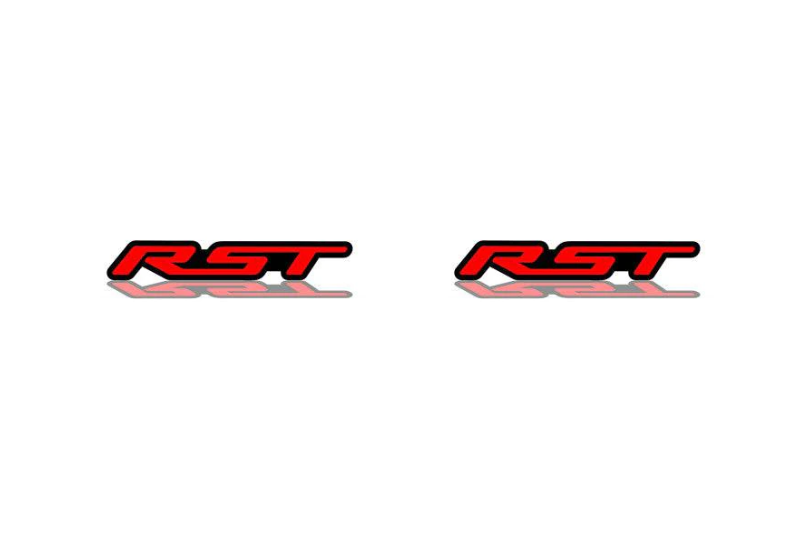 Red Rst Emblem Chevrolet Emblem & Badges set with RST logo – decoinfabric
