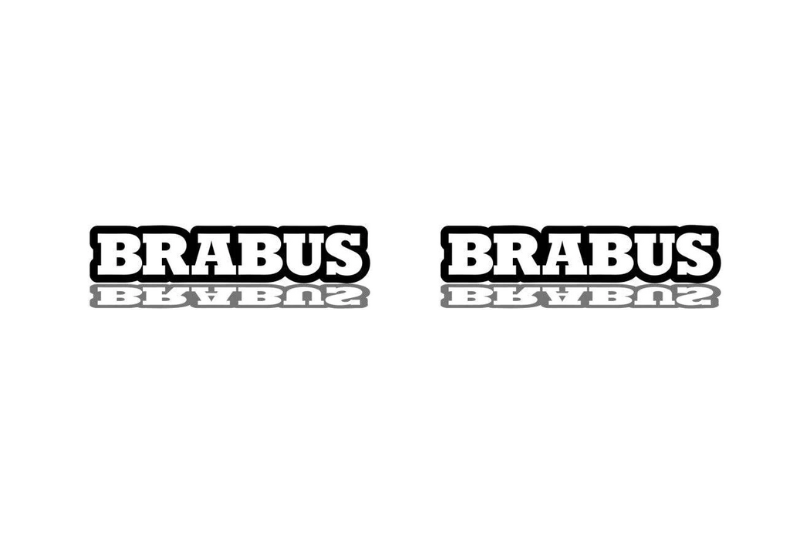 Mercedes G-Class emblem for fenders with Brabus logo fender decoinfabric BLACK WHITE