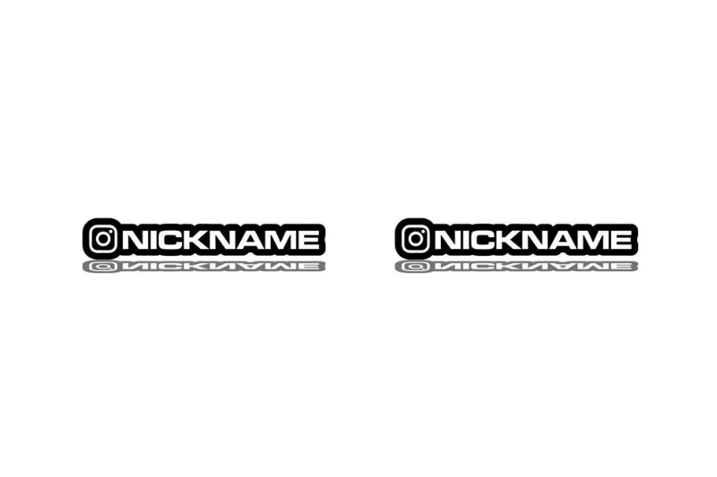 Car emblem badge for fenders with Instagram Nickname logo Custom design emblems decoinfabric