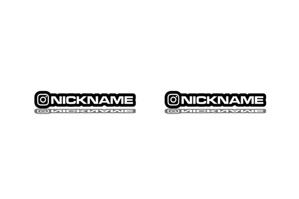 Car emblem badge for fenders with Instagram Nickname logo