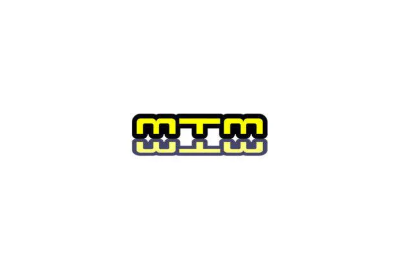 Audi Emblem & Badges set with MTM logo Audi emblems decoinfabric BLACK YELLOW