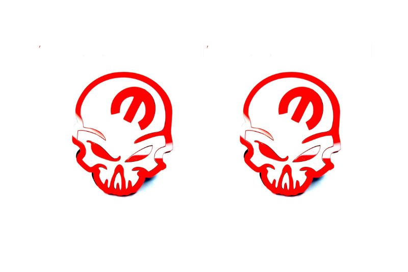 Chrysler Emblem & Badges set with Mopar Skull logo (Type 2) Chrysler emblems decoinfabric