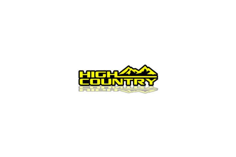GMC Emblem & Badges set with High Country logo GMC emblems decoinfabric BLACK YELLOW