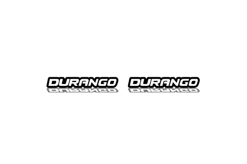Dodge emblem for fenders with Durango logo Dodge emblems decoinfabric BLACK WHITE