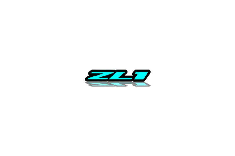 Chevrolet Emblem & Badges set with ZL1 logo Chevrolet emblems decoinfabric BLACK LIGHT BLUE