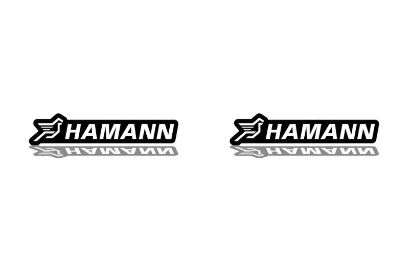 BMW emblem for fenders with Hamann logo fender decoinfabric BLACK WHITE