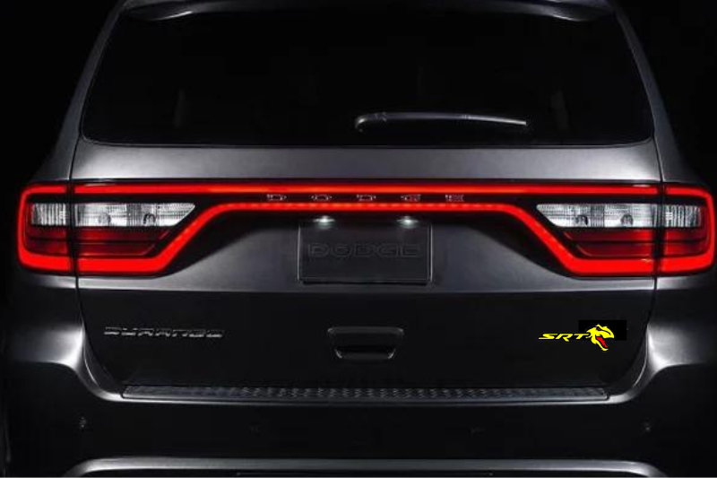 Dodge tailgate trunk rear emblem with SRT + Tirex logo (type 2) Dodge emblems decoinfabric