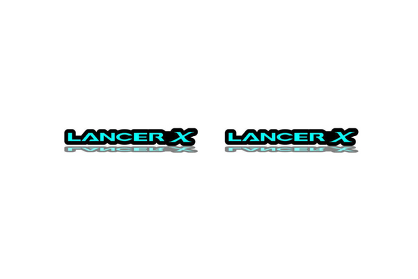 Mitsubishi emblem for fenders with Lancer X logo