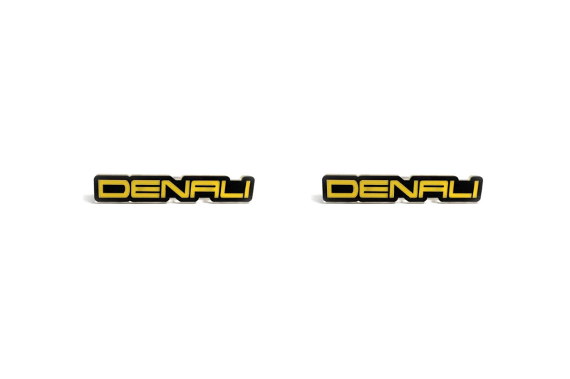 GMC Emblem & Badges set with Denali logo GMC emblems decoinfabric BLACK YELLOW
