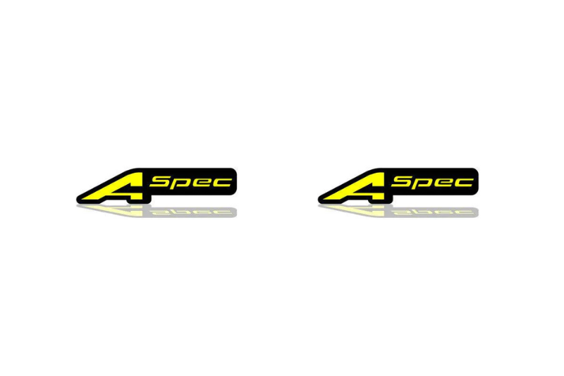 Acura Emblem & Badges set with A-Spec logo Acura emblems decoinfabric