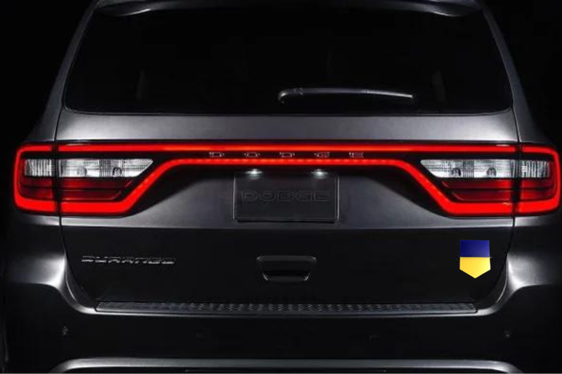 Ukraine tailgate trunk rear emblem with Ukraine logo Custom Rear Emblem decoinfabric