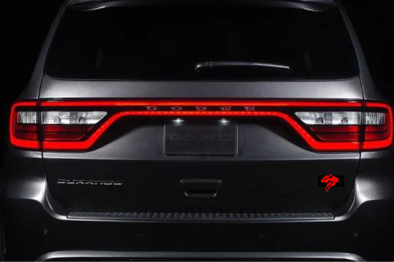 Dodge tailgate trunk rear emblem with Tirex logo Dodge emblems decoinfabric