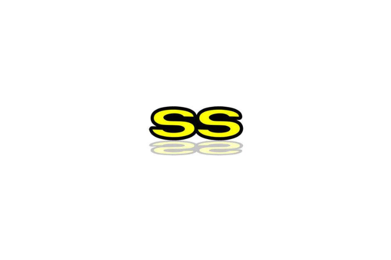 Chevrolet Radiator grille emblem with SS logo (Type 2) Chevrolet emblems decoinfabric