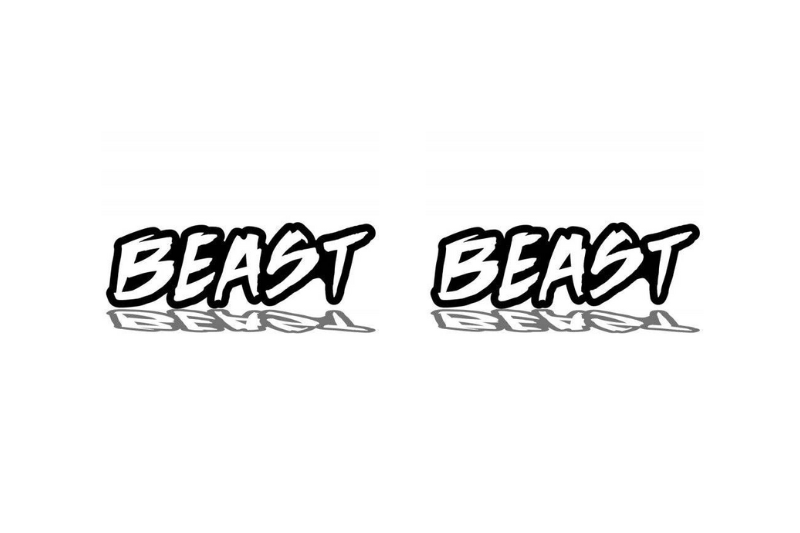 Car emblem badge for fenders with BEAST logo Custom design emblems decoinfabric