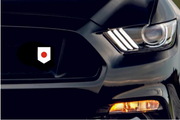 Radiator grille emblem with Japan logo Custom design emblems decoinfabric