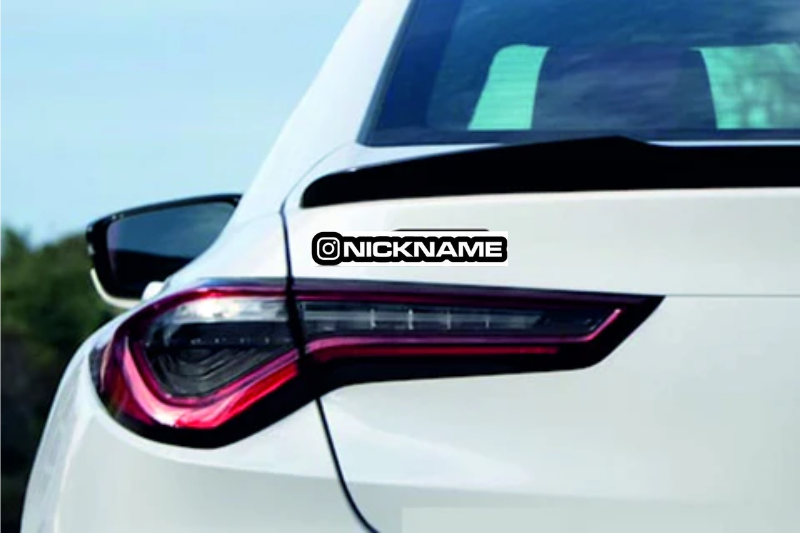 Instagram Nickname tailgate trunk rear emblem with Instagram Nickname logo