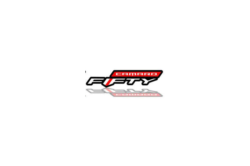 Chevrolet Camaro tailgate trunk rear emblem with Fifty Camaro logo Chevrolet emblems decoinfabric