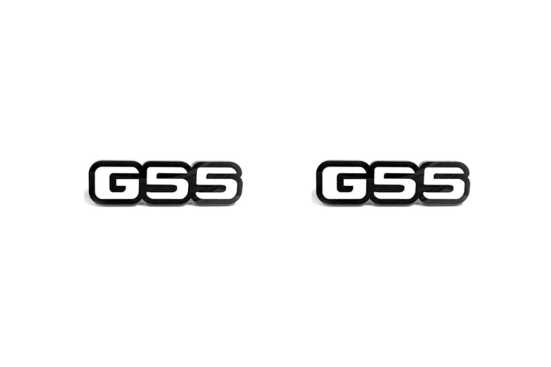 Mercedes G-Class emblem for fenders with G55 logo fender decoinfabric BLACK WHITE