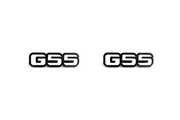 Mercedes G-Class emblem for fenders with G55 logo fender decoinfabric BLACK WHITE