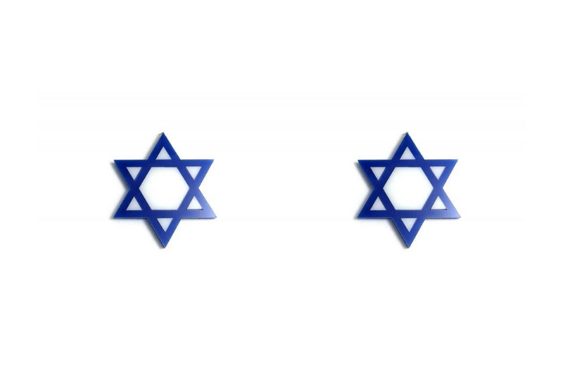 Car emblem badge for fenders with Star of David logo Custom design emblems decoinfabric