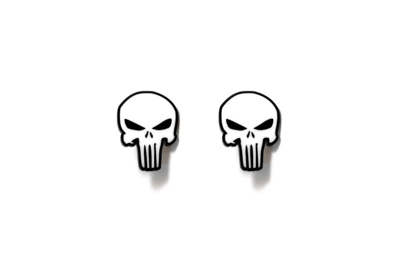 Car emblem badge for fenders with Punisher logo Custom design emblems decoinfabric