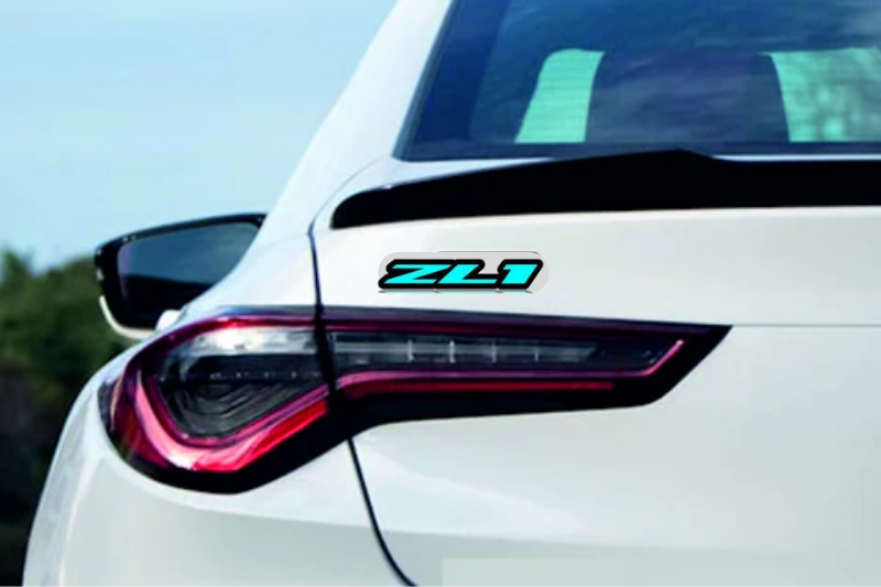 Chevrolet tailgate trunk rear emblem with ZL1 logo Chevrolet emblems decoinfabric