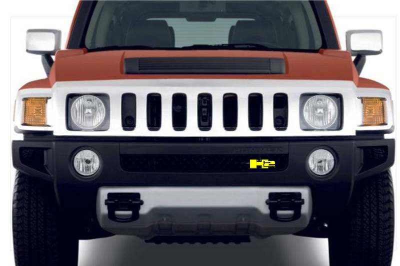 Hummer Emblem & Badges set with H2 logo