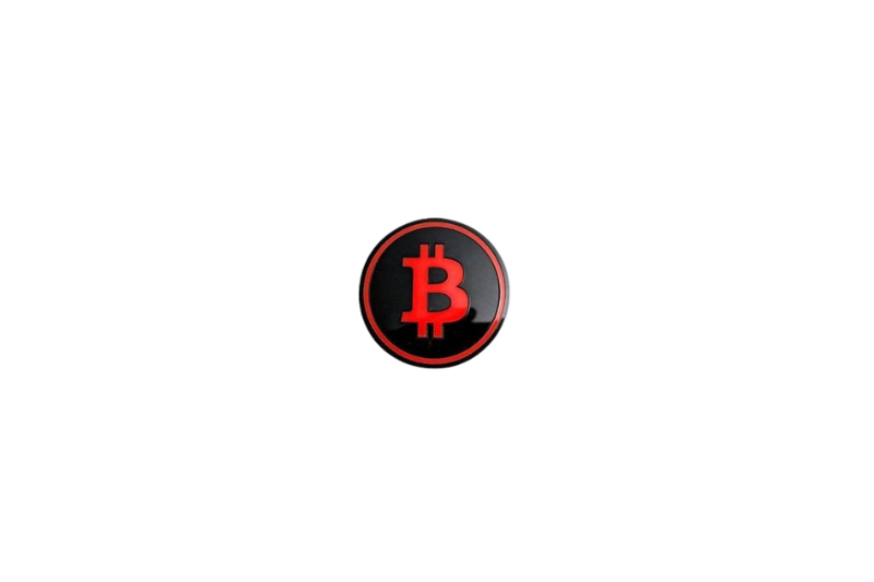 Dodge Challenger trunk rear emblem between tail lights with Bitcoin logo Dodge emblems decoinfabric BLACK RED