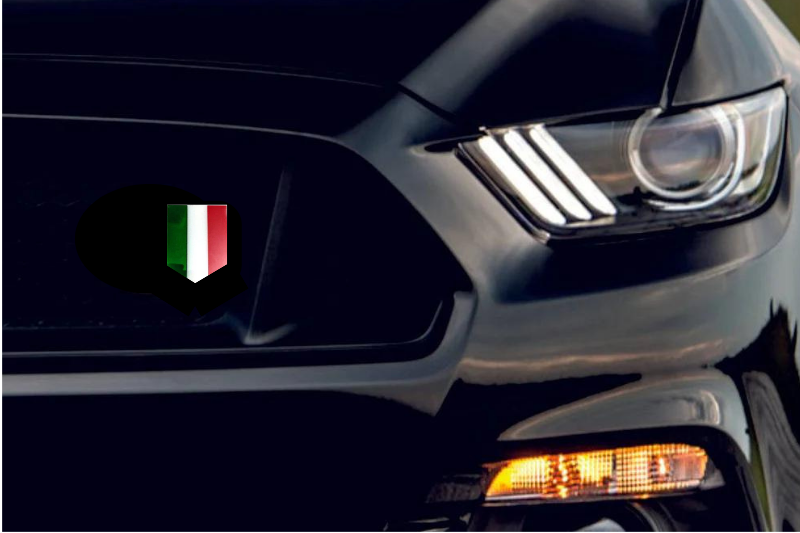 Radiator grille emblem with Italy logo Custom design emblems decoinfabric