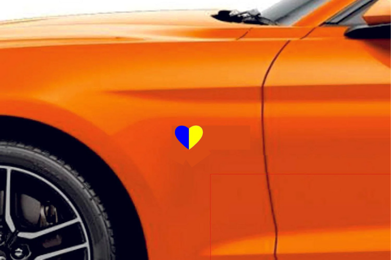 Emblem (badges) for fenders Ukraine Heart logo (type 2) Custom design emblems decoinfabric