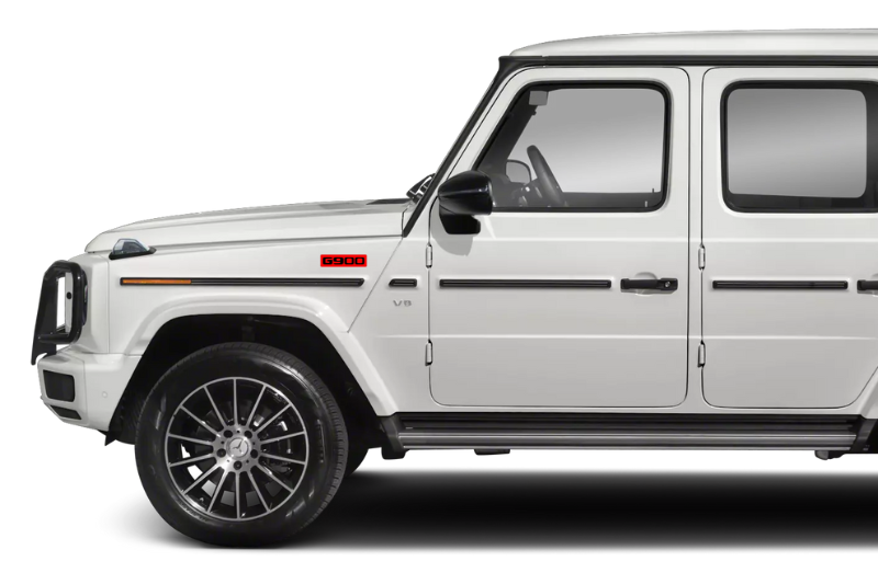 Mercedes G-Class emblem for fenders with G900 logo (type 2) fender decoinfabric