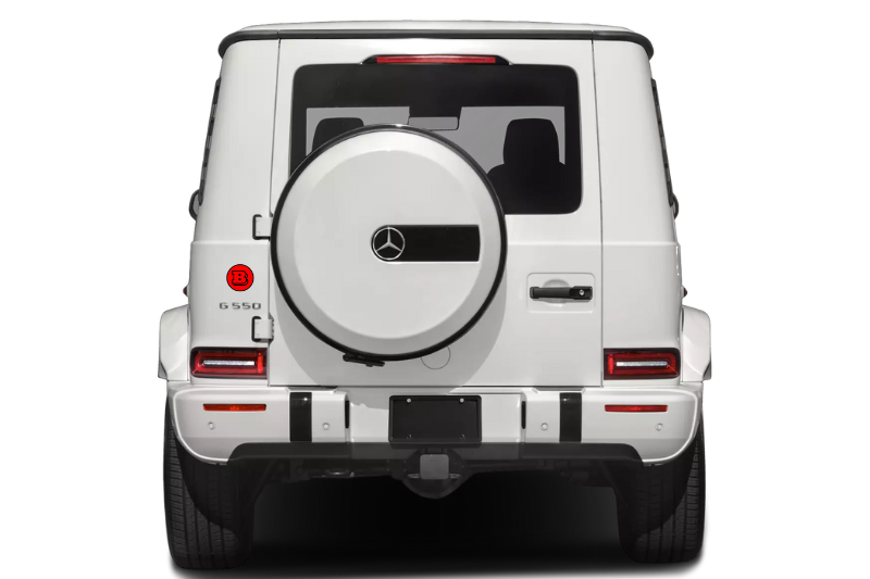 Mercedes G-Class tailgate trunk rear emblem with Brabus logo (type 3)