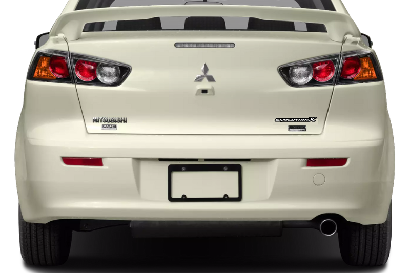 Mitsubishi tailgate trunk rear emblem with Evolution X logo Mitsubishi emblems decoinfabric