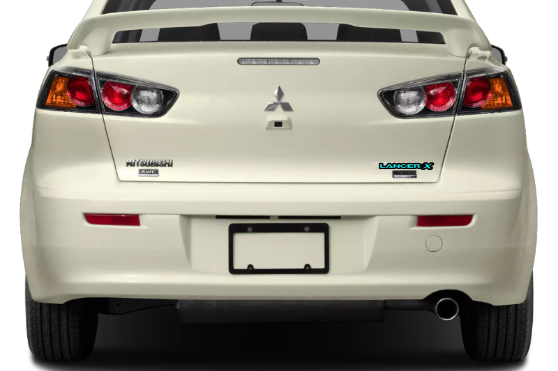 Mitsubishi Emblem & Badge Set - Grille and Tailgate Lancer X logo Mitsubishi emblems decoinfabric