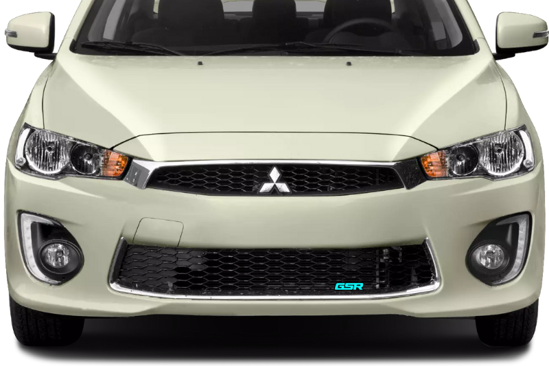 Mitsubishi Emblem & Badge Set - Grille and Tailgate GSR logo Mitsubishi emblems decoinfabric LIGHT BLUE