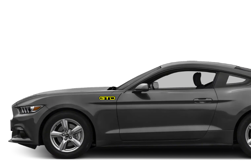 Ford Mustang emblem for fenders with GTD logo Ford emblems decoinfabric