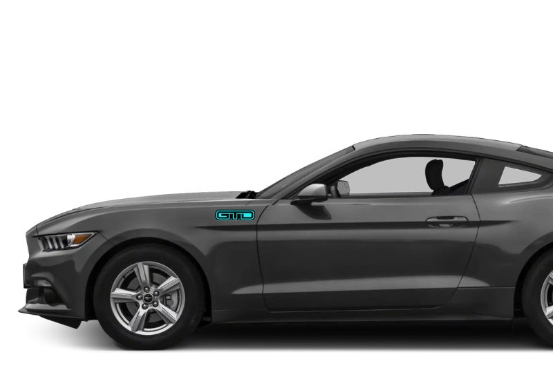 Ford Mustang emblem for fenders with GTD logo (Type 2) Ford emblems decoinfabric