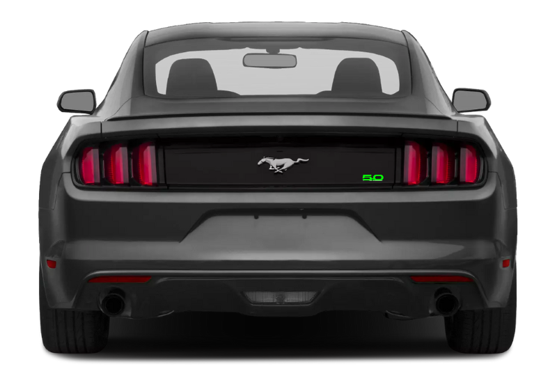 Ford tailgate trunk rear emblem with 5.0 logo (Type Mono) (type 3) Ford emblems decoinfabric