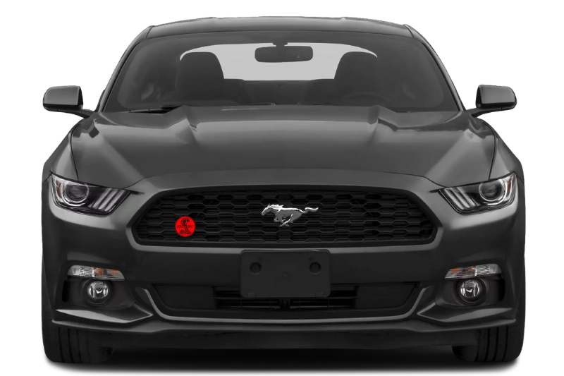 Ford Mustang Radiator grille emblem with Snake Shelby logo (Type 2)